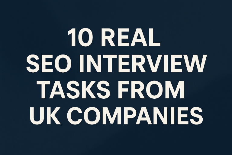 10 REAL SEO INTERVIEW TASK FROM UK COMPANIES